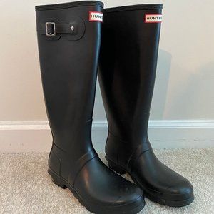Hunter Women's Original Tall Matte Black Rain Boots